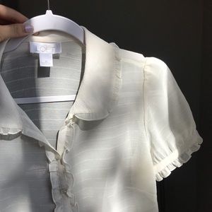 Ann Taylor LOFT White Blouse